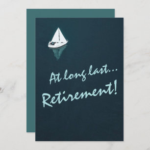 Ruhestand Party - Segelboot in ruhigen Gewässern - Einladung