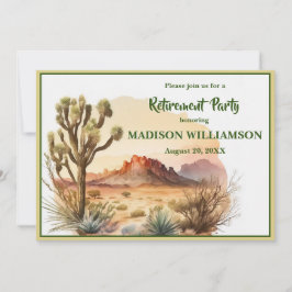 Ruhestand Party Südwestliche Wasserfarben Ankündigung
