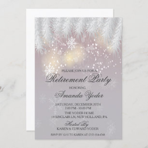 Ruhestand Party Winter Snowflake Einladung