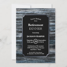Ruhestand Party Wood Silver Border