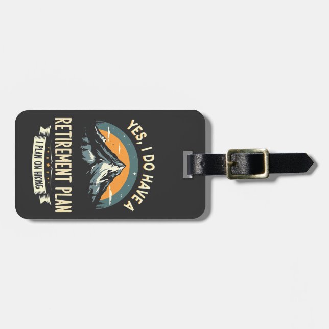 Ruhestand Plan Wandern Sonnenschein Vater Im Freie Gepäckanhänger (Vorderseite horizontal)