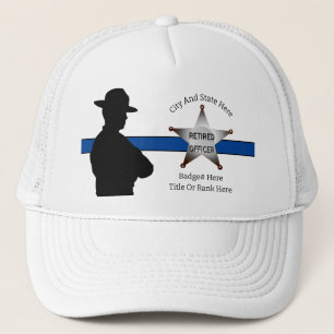 Ruhestand Polizei Thin Blue Line Hat Truckerkappe