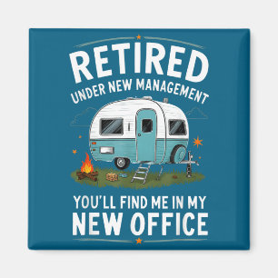 Ruhestand Rentner Lustig Camper Camping Magnet