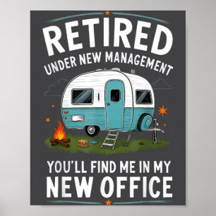 Ruhestand Rentner Lustig Camper Camping Poster