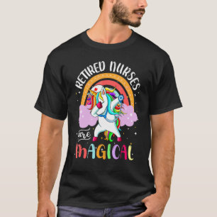 Ruhestand Rn Nursing Magical Unicorn Regenbogen T-Shirt