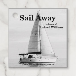 Ruhestand Sail Away Sailboat formell Geschenkanhänger