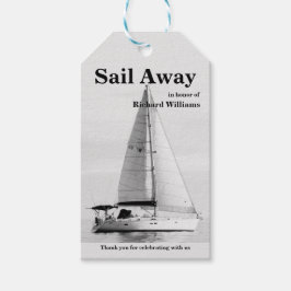 Ruhestand Sail Away Sailboat formell Geschenkanhänger