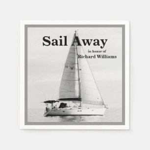 Ruhestand Sail Away Sailboat formell Serviette