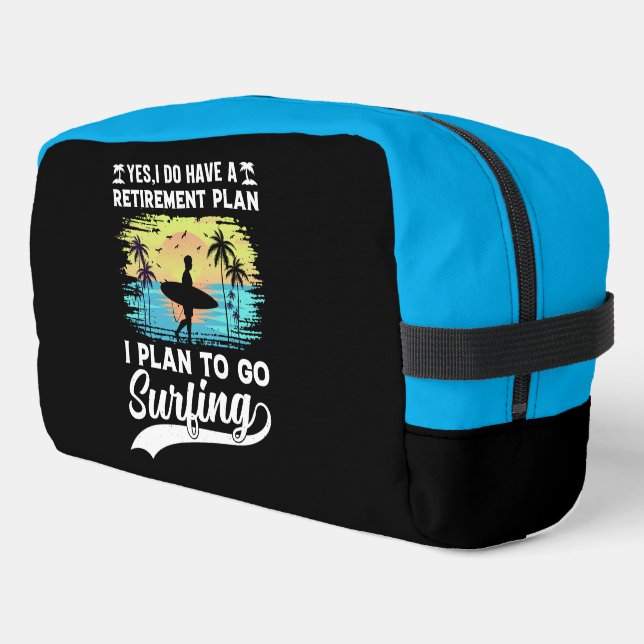 Ruhestand: Surfen und Sonnenuntergänge Waschbeutel (Linke Seite)