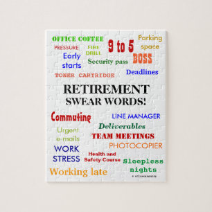 Ruhestand Swear Words! Funny Retirement Joge Puzzle
