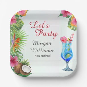 Ruhestand Tropical Summer Dine & Cocktail Party Pappteller