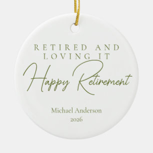 Ruhestand und ich liebe es Geschenk Keramik Ornament