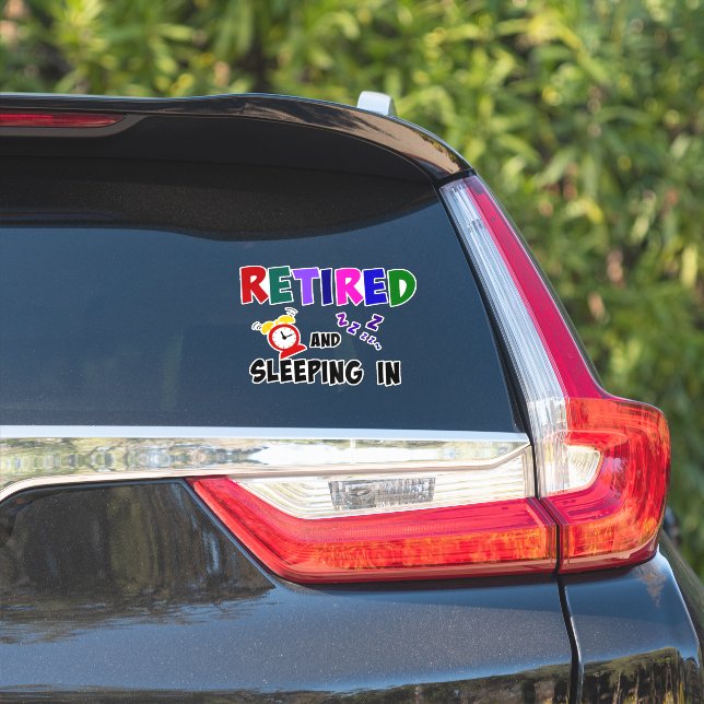 Ruhestand und Schlafen in Aufkleber (Auto Seite)