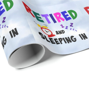 Ruhestand und Schlafen in Geschenkpapier