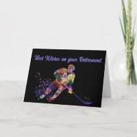 Ruhestand wünscht Hockey Player Sport Game Card