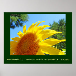 Ruhestand Zeit für Spaziergänge in den Gärten Happ Poster