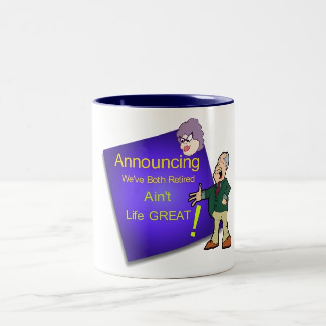 Ruhestand Zweifarbige Tasse (Mittel)