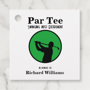 Ruheständiger Golf Player in Rente schwingen Geschenkanhänger
