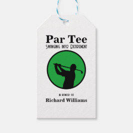 Ruheständiger Golf Player in Rente schwingen Geschenkanhänger