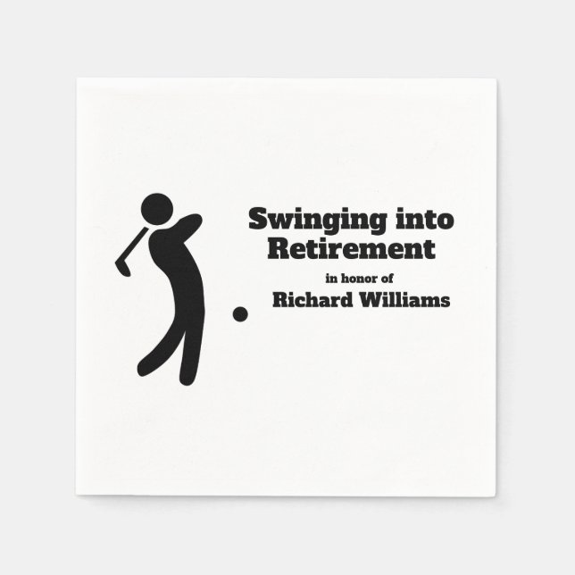 Ruheständiger Golf-Player in Ruhestand Serviette (Vorderseite)