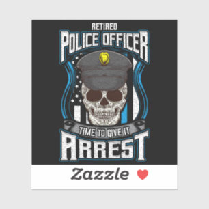 Ruheständiger Polizeibeamter Blue Line Ruhestand P Aufkleber