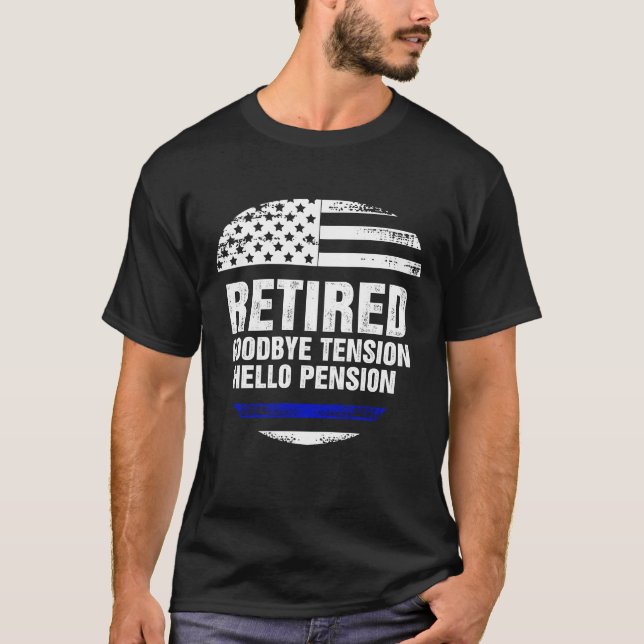 Ruheständiger Polizist Funny Retirement Police She T-Shirt (Vorderseite)