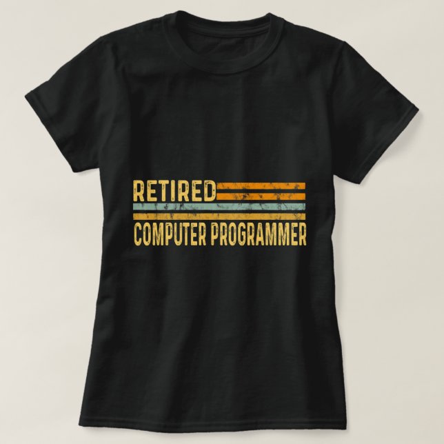 Ruheständiges Computerprogramm T-Shirt (Design vorne)
