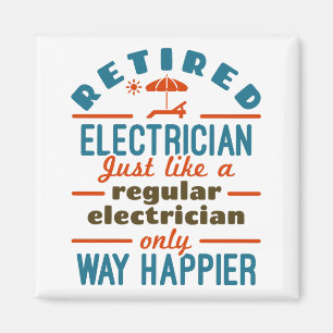 Ruheständischer Electric Funny Retirement Way Happ Magnet