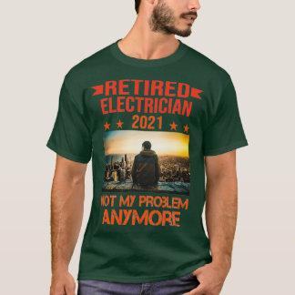 Ruheständischer Elektro-2021-Ruhestandsgeschenk lu T-Shirt