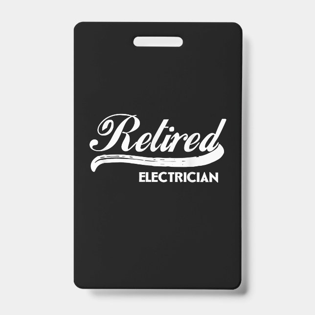 Ruheständischer Elektro-Party-Geschenk Ausweis (Vorderseite)