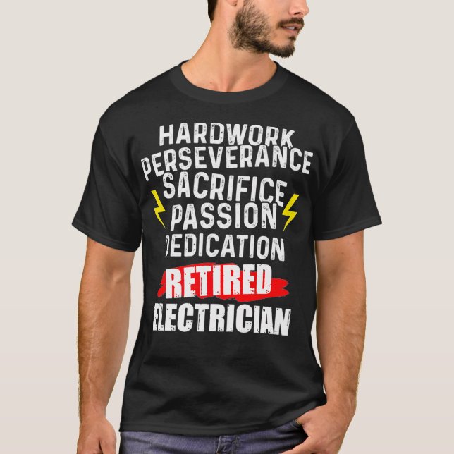 Ruheständischer Elektrokram Funny Retirement T-Shirt (Vorderseite)