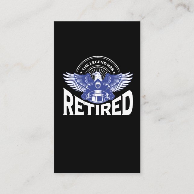 Ruheständischer Polizeibeamter Rente festgenommen Visitenkarte (Vorderseite)