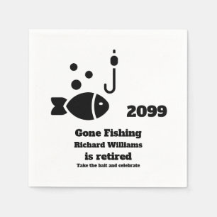 Ruheständler Fischen Moderne Minimalistische Alter Serviette