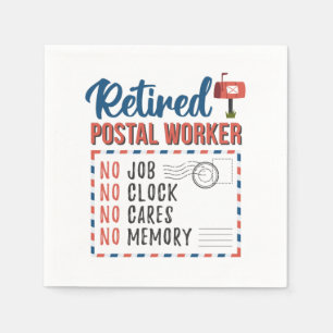 Ruheständler Postbeamter Ruhestandsparty Papier Serviette