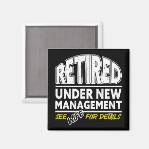 Ruheständler Siehe Ehefrau für Details Vintage Ruh Magnet