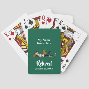 Ruheständler-Spielkarten mit Rip van Winkle-Bild Spielkarten