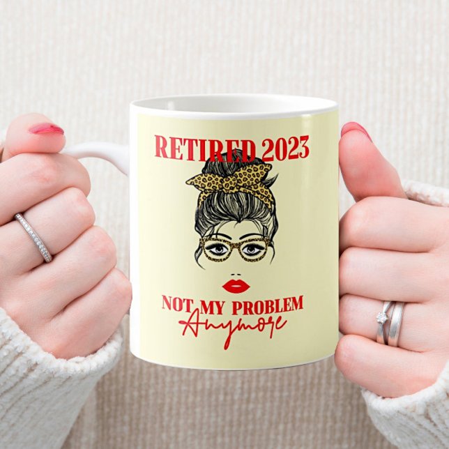 Ruheständlerin 2023 Ruhestand Frauen Gesicht Lippe Kaffeetasse (Von Creator hochgeladen)