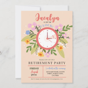Ruhestandparty für Frauen - Blumenparty außerhalb Einladung