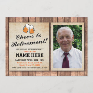 Ruhestands-Einladungs-Foto-Party jubelt BierePub Einladung