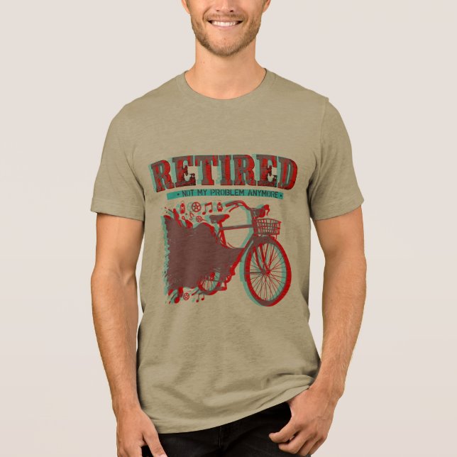 Ruhestands-Fahrrad-Geschenk-Design Tri-Blend Shirt (Vorderseite)