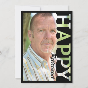 Ruhestands-Foto-Postkarte   Personalisierte Ruhest Einladung