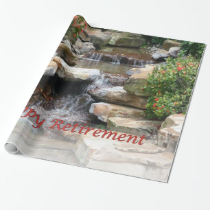 Ruhestands-Garten-Wasserfall-Kaskaden-Geschenkpapi Geschenkpapier