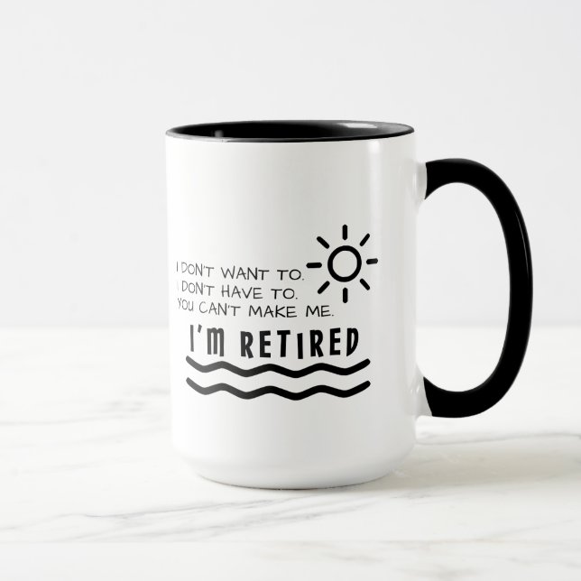 Ruhestands-Geschenke lustig für Tasse (Rechts)