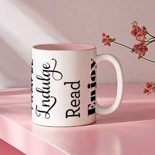 Ruhestands-Inspirationsworte Rosa Zweifarbige Tasse