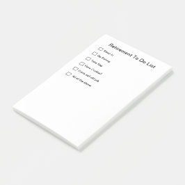 Ruhestands-Notizblock Post-it Klebezettel
