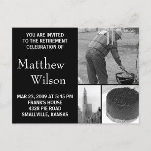 Ruhestands-Party Einladungs-kundengerechtes Foto Einladungspostkarte