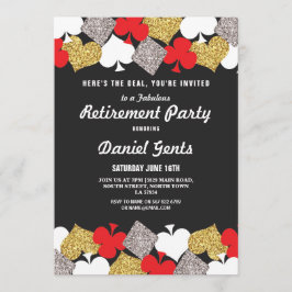 Ruhestands-Party-Las- Vegaskasino Royale laden ein Einladung