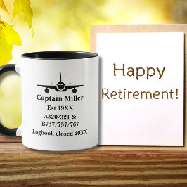 Ruhestands-Pilot-Flugzeug Minimalistisch Schwarz M Tasse