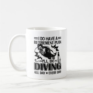 Ruhestands-Plan-Sporttauchen-Tasse Kaffeetasse
