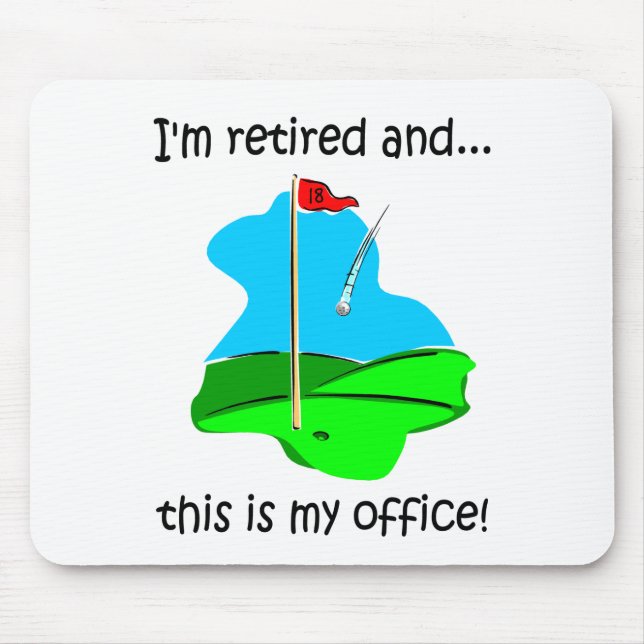 Ruhestands-Spaß für Golfspieler Mousepad (Vorne)